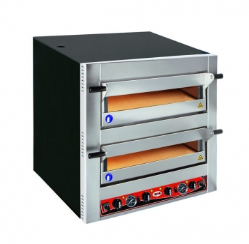 GMG Zweikammer Pizzaofen, für 6+6 Pizzen 30cm, 840x1260x820mm
