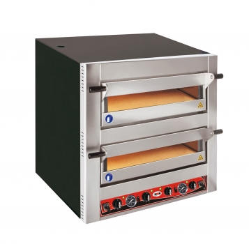 GMG Zweikammer Pizzaofen, für 4+4 Pizzen 30cm, 840x890x820mm