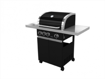 BBQ Gas Grill, schwarz, 1260x620x1200 mm