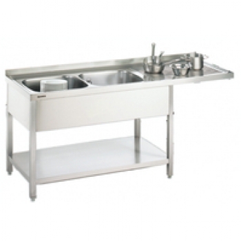 Splzentrum aus CNS 1900 x 700 x 850 mm, 2 Becken links