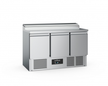 Saladette Pizzatisch mit Deckel 3 Trig 1365x700x970