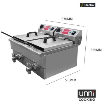 Preview: GASTRO Elektrische Fritteuse | 2 x 8 Liter | 230V