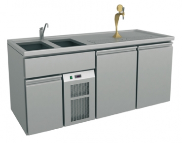 Ausschanktheke 1965 x 700 x 900 mm,