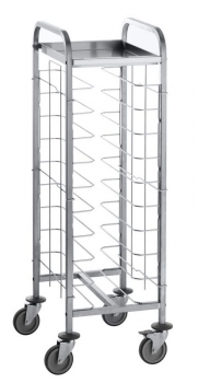 Tablettwagen 515x610x1460 mm, fr 10xTabletts,