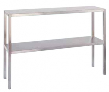Aufsatzbord 2 Etagen1200x400x600mm,Vollaus Edelstahl 1.4301,allseitigabgekantet,