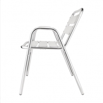 Preview: Bolero Bistro Terrassenstühle mit Unterarmlehne Aluminium (4 Stück)