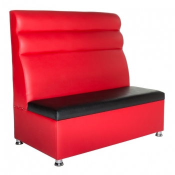 Gastronomie Sitzbank Cosmos Lounge Bench Gewerbe Sitzplatz Restaurant Sitz Bank Gastro Möbel Sitzbank Rot & Schwarz
