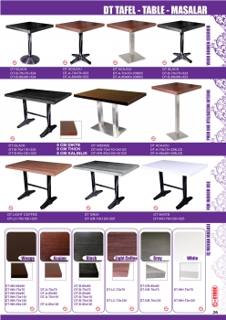 Preview: Gastronomie Bistro TISCH 70X0 cm Coffee Light mit Untergestell
