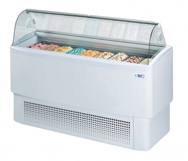 Nordcap Gastronomie Eisvitrine Fiji 140 Gewerbe Speiseesivitrine Eistheke Kühltheke