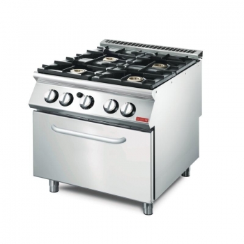 GastroM GL928 Gewerbe Gastro Gasherd Flammenherd Edelstahl Gasherd Herd Gasflammenherd
