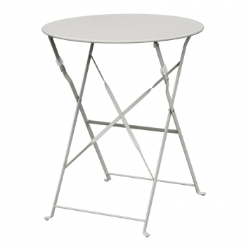 Runder klappbarer Terrassentisch Stahl grau 60cm