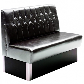 Gastronomie Lounge Bench Gewerbe Sitzbank Bänke Restaurant Sessel Sitz Setzbank Braun mit Schwarzen Tasten