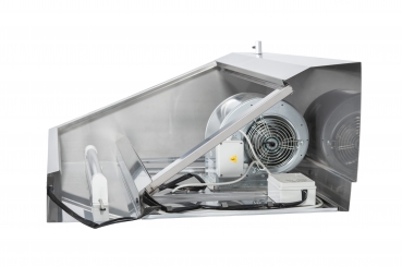 Preview: WMR0712 Gastronomie Wandhaube Schrägform 1200x700x450 mit Motor und Regler