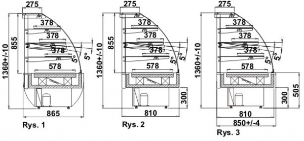 Bäckereitheke, Konditoreitheke, Kuchentheke JAMAJKA 0.9W