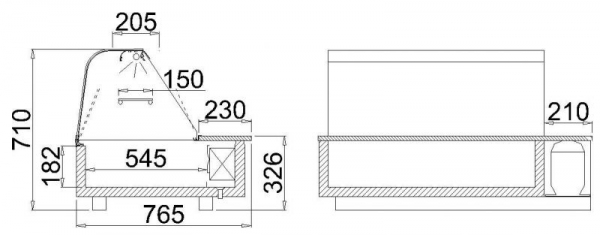 Kühlvitrine Kaltetheke Kühltheke TATIANA 1.0N2