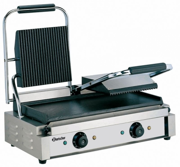 Bartscher Elektro-Doppel-Kontaktgrill 3,6 KW Grillplatten gerill