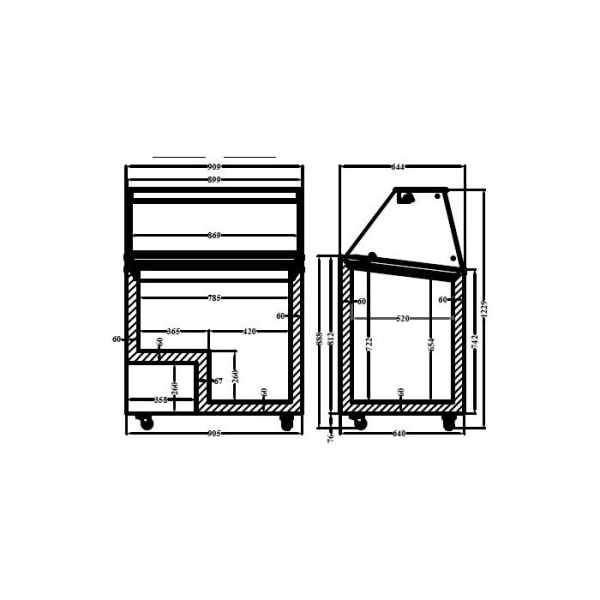 SPEISEEISVITRINE CORSICA 6X5 LT Eistheke Eisvitrine