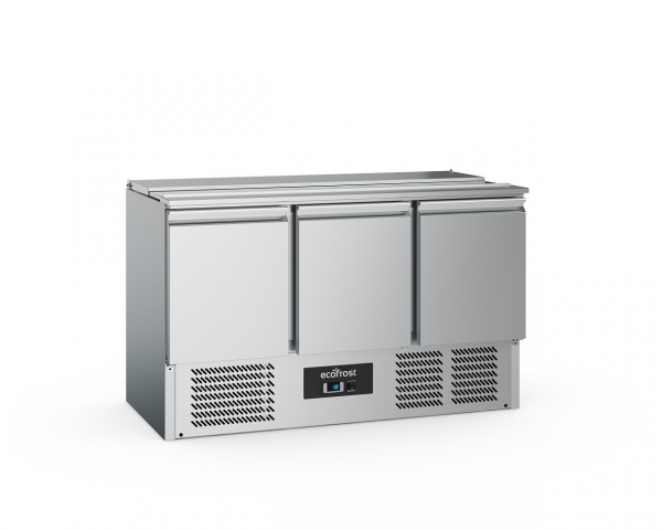 Saladette mit 3 Türen 1365x700x876mm Salatbar
