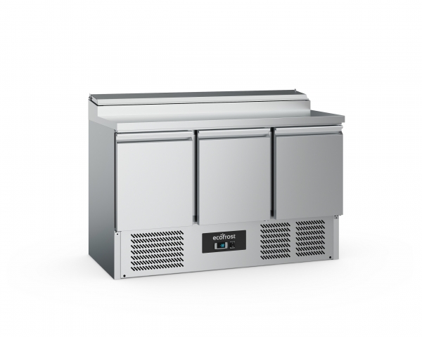 Saladette Pizzatisch mit Deckel 3 Türig 1365x700x970