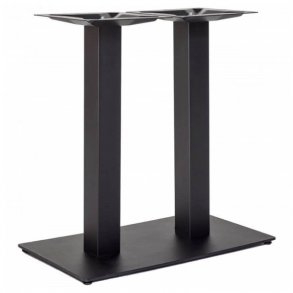 Gastronomie Bistro TISCH 120x80cm Schwarz mit Untergestell DUBLIN