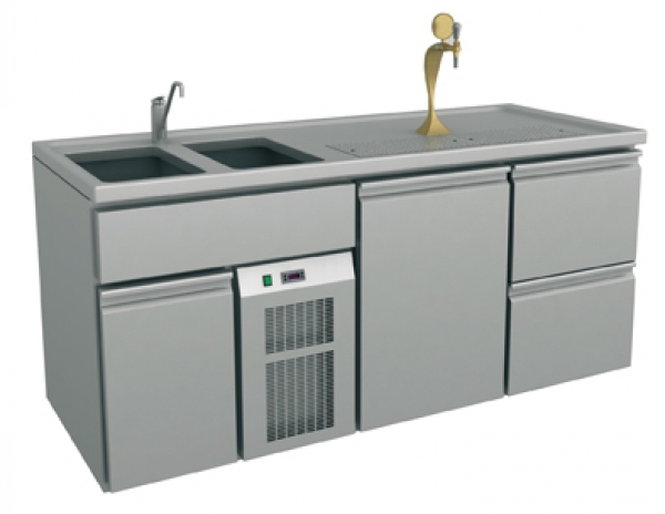 Ausschanktheke 1965 x 700 x 900 mm,