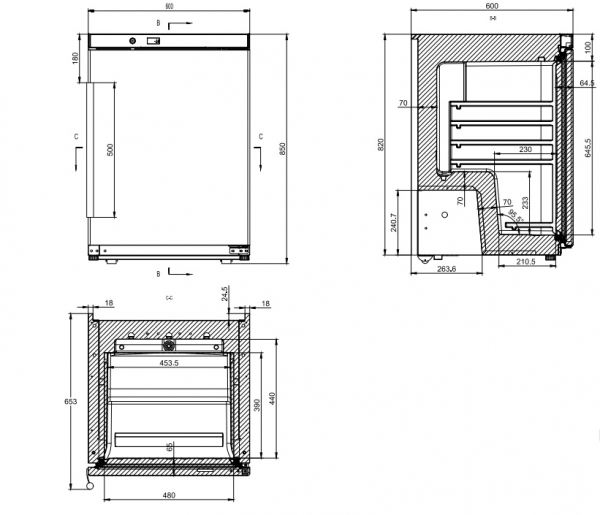 ABC Lagerkühlschrank ecoline 110 ltr