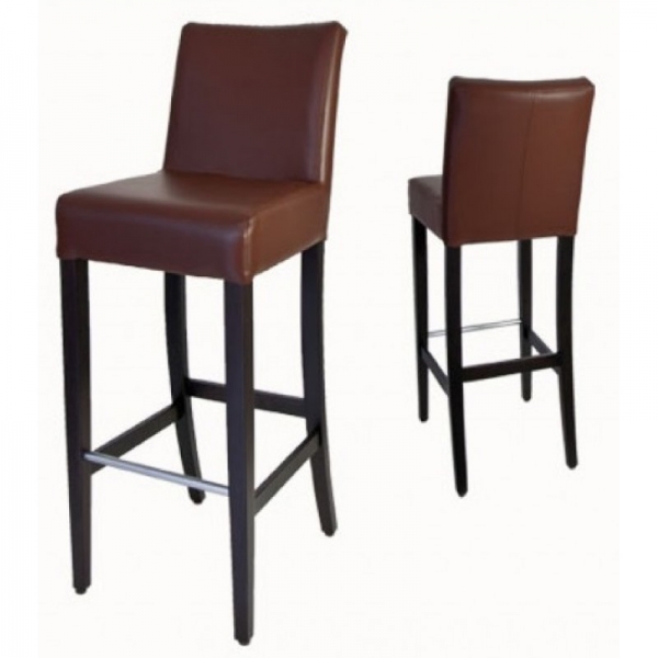 Gastronomie Barhocker BRAUN mit RÜCKENLEHNE