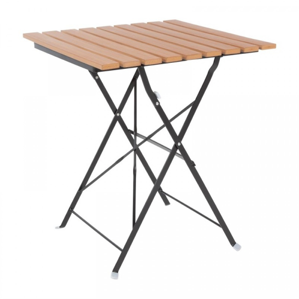 Quadratischer klappbarer Terrassentisch Holzimitat 60cm