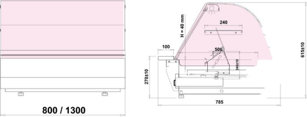 Warmvitrine CELINA 80 Heiße Theke
