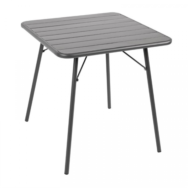 Quadratischer Bistrotisch Stahl grau 70cm