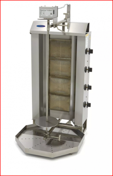 Dönermaschine, Dönergrill mit 4 Brenner bis 50 Kg
