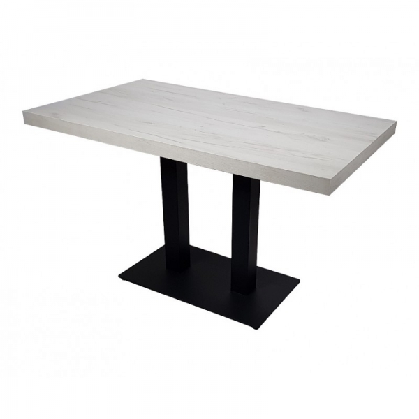 Gastro Bistrotisch 120x70 cm HELLGRAU mit Untergestell
