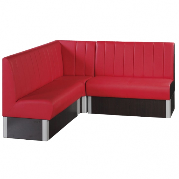 Gastro Eckbank Set Rot Sitzbank 190x190 cm Safran