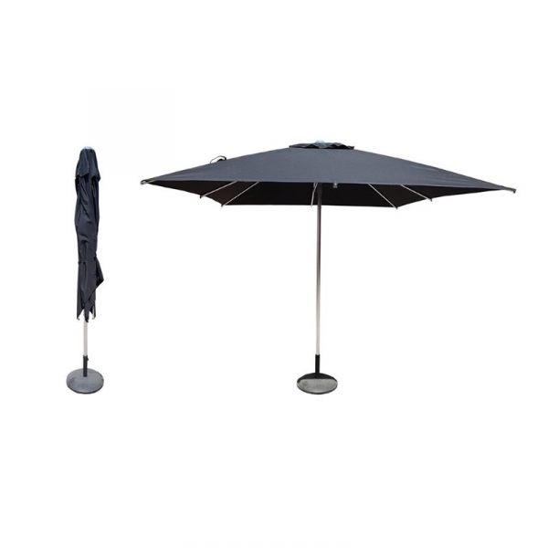 Runder Eden Milan Sonnenschirm 2,5m Schwarz