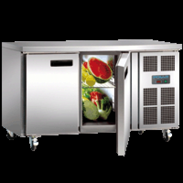 Gastronomie Edelstahl Kühltisch mit zwei Türen 282l