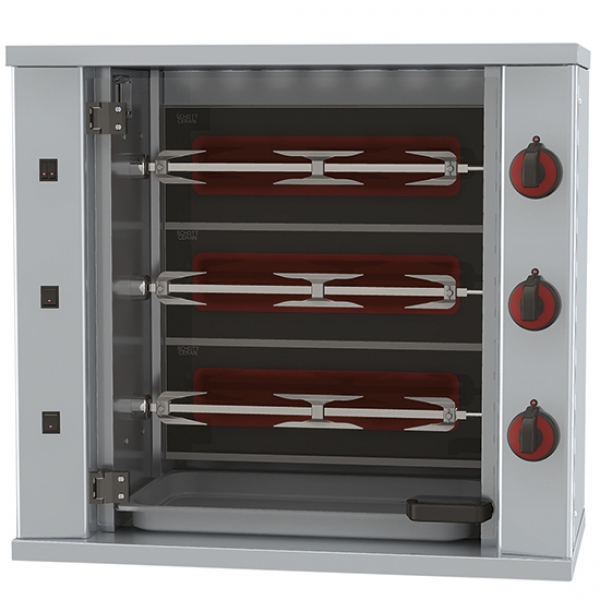 Gas Hähnchengrill 3 Spieß für 9 Hähnchen Hähnchenmaschine