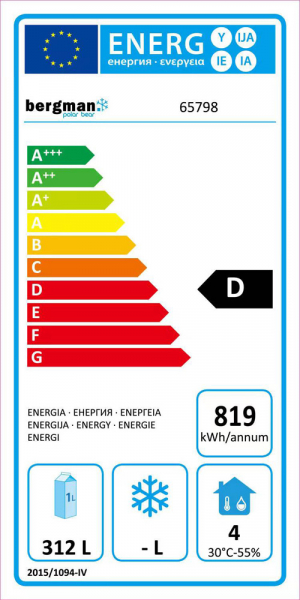 Gastro Edelstahl-Kühlschrank 1-türig