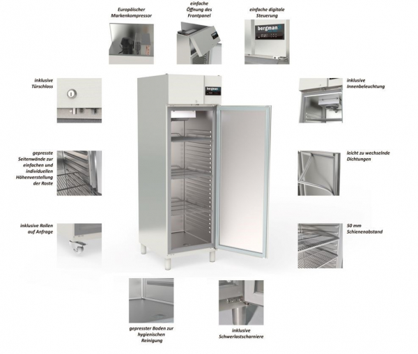 Gastro Edelstahl Kühlschrank -1-türig