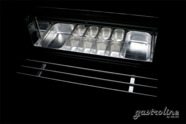 Dönertheke GASTROLINE 2500mm Lang Salattheke, Kühltheke