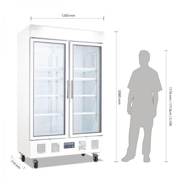 Getränkekühlschrank mit Glastür 1000 Liter