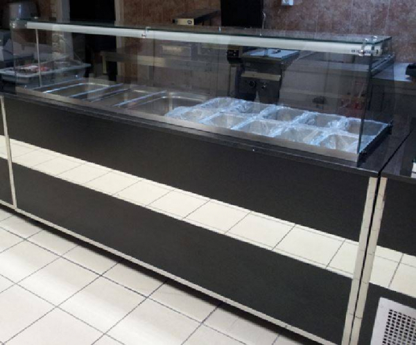 Dönertheke GASTROLINE 2500mm Lang Salattheke, Kühltheke