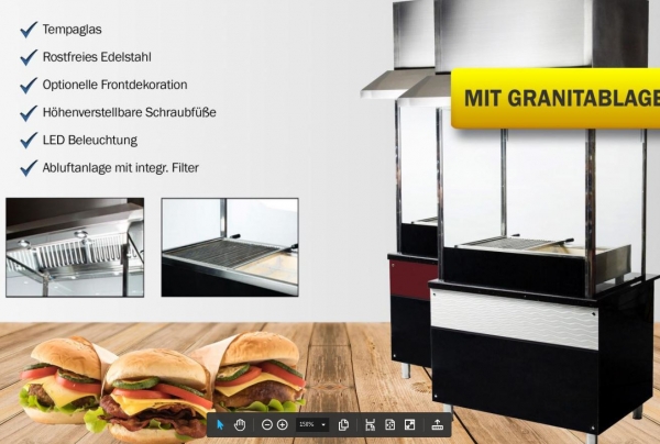Ocakbasi Grill Holzkohlegrill mit Unterschrank für Kebap 110x85x240cm
