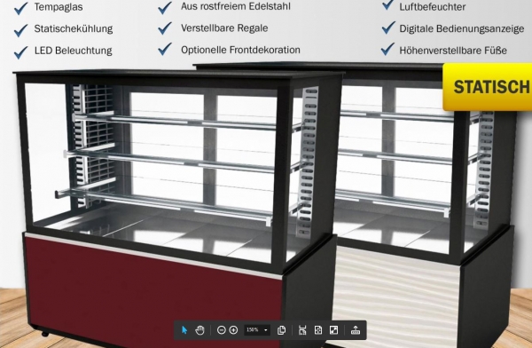 Kebap Theke Fleischvitrine B110xT75x130H Kühlvitrine Adana Kebab Vitrine
