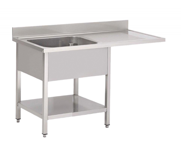 Spülcenter für Spülmaschinen 140x70x85cm Spültisch 1 Becken links