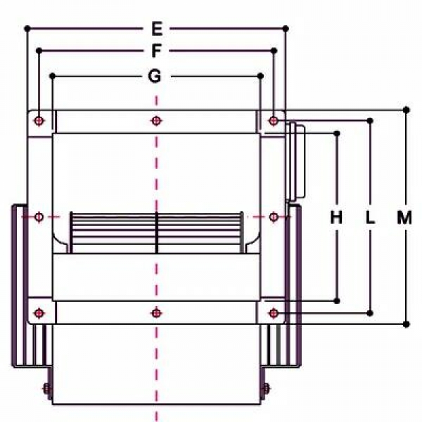 Radialventilator, 3000m³/h für Haubeneinbau