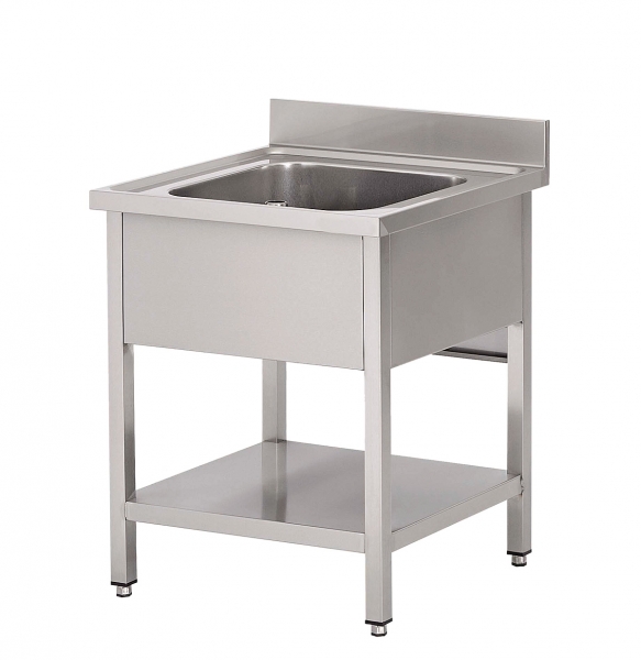 Spültisch mit 1 Becken 700x600x850 und grundboden