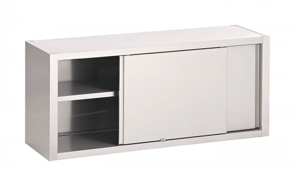 Edelstahl Wandhängeschrank 1400x400x600 mit Schiebetüren