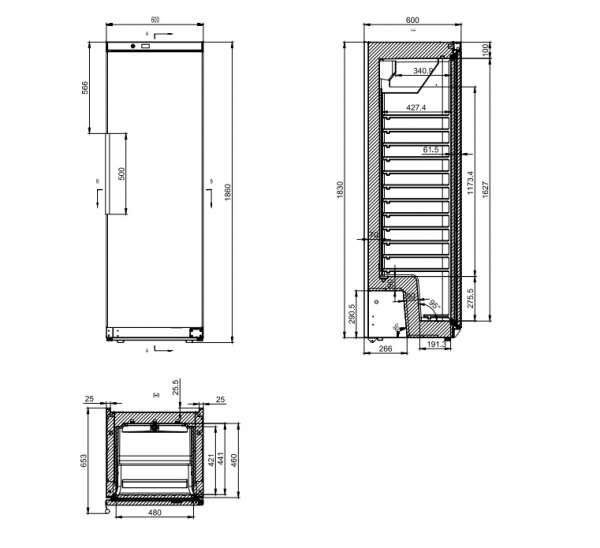 Lagerkühlschrank BASICLINE ABS - 305 l