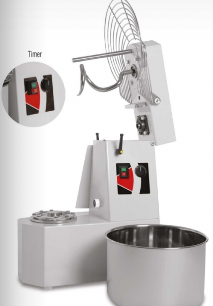 Spiralteigknetmaschine Teigknetmaschine 21 Liter mit abnehmbarer kessel