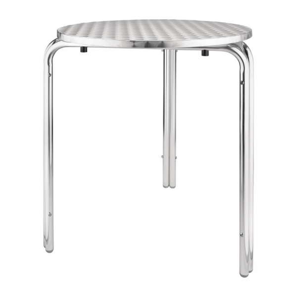 Runder Bistrotisch Edelstahl 3 Beine 60cm